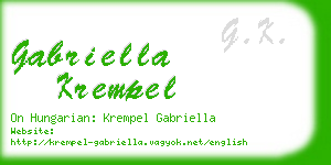 gabriella krempel business card